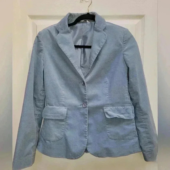 Pendelton Women's Baby Blue Light Corduroy Button Blazer Size Small - Picture 1 of 5